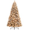 HOMCOM Prelit Artificial Christmas Tree with Clear Lights and Tips, Flocked Xmas Tree with Metal Stand for Home Office Holiday - 4 of 4
