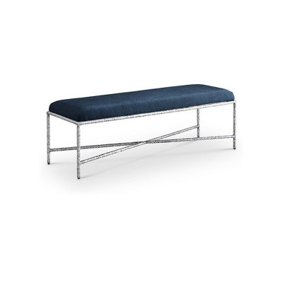 Meridian Furniture,Valley Chenille Fabric Bench