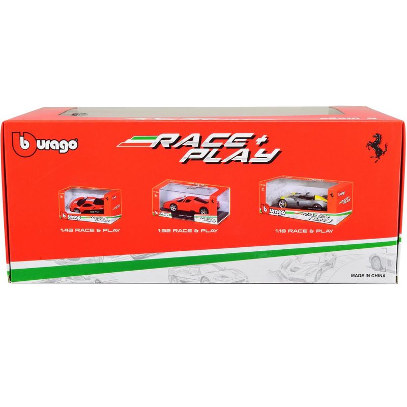 Ferrari Roma Red Metallic "Race + Play" Series 1/24 Diecast Model Car by Bburago, 3 of 4