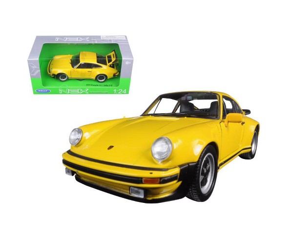 1974 Porsche 911 Turbo 3.0 Yellow 1/24 Diecast Model Car by Welly
