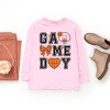 The Juniper Shop Basketball Game Day Coquette Youth Long Sleeve Tee - 3 of 4