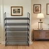 SEVOBAL 6-Tier Sturdy Shoe Organizer Metal Storage Shelf for 16-20 Pairs Stackable for Closet Entryway Hallway, Black, 37.8"*4.92"*3.74" - 4 of 4