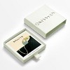 Women's 14K Gold Plated Initial Necklace with Round Letter Pendant from A-Z on Figaro Chain - 3 of 4