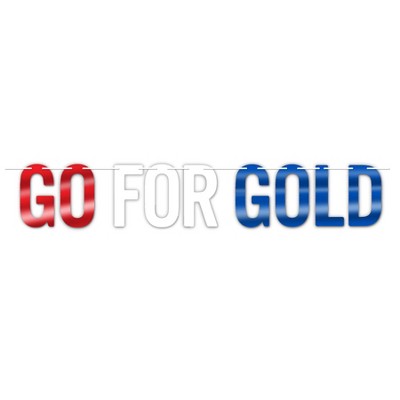Beistle Foil Go For Gold Streamer, 7" x 5', (2/Pkg) Multicolored