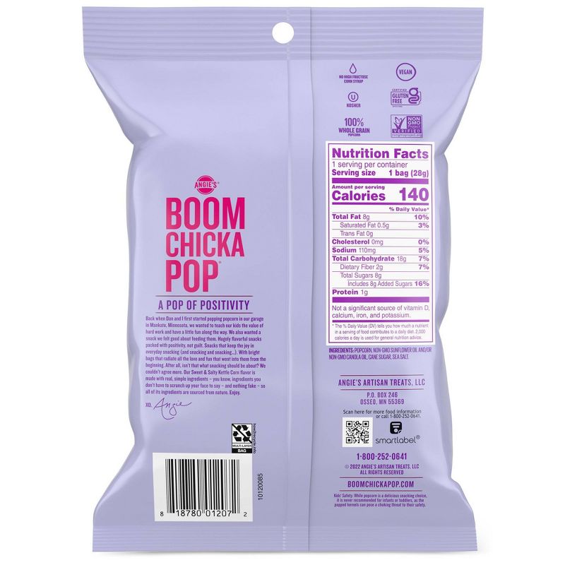 Angie&#39;s Boomchickapop Sweet and Salty Kettle Corn Popcorn - 1oz, 5 of 7