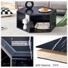 XIYUYEU Modern Hexagonal Textured-Pattern Coffee Table with Storage,Multi-Hole Design Center Table for Living Room - 3 of 4