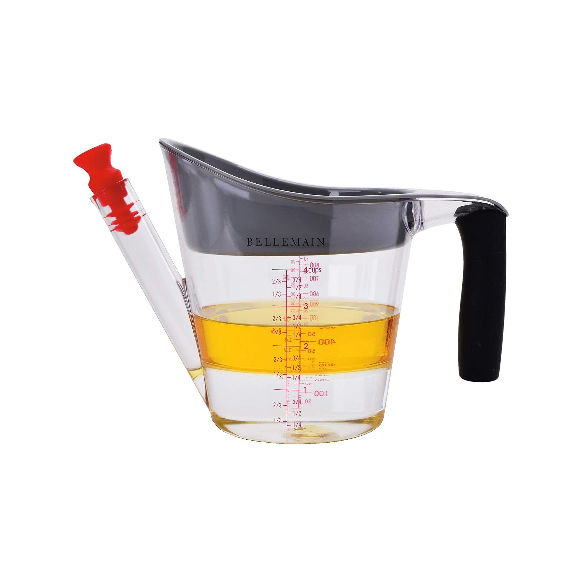 Bellemain 4-Cup Fat Separator & Measuring Cup | Strainer with Fat Stopper | 1 Liter Capacity