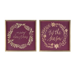 Melrose Framed Holiday Sentiment Sign (Set of 2) - 1 of 4