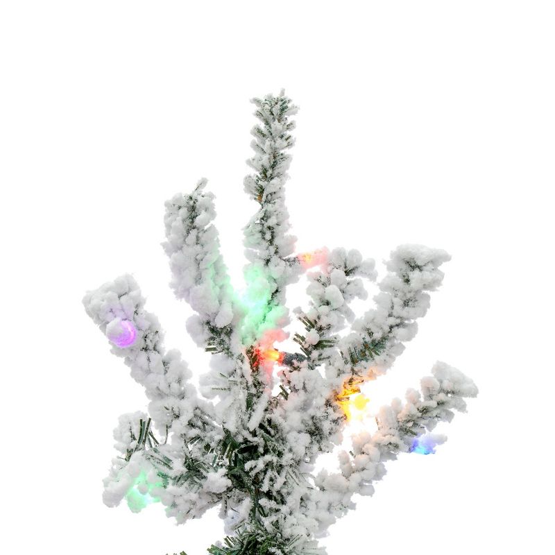 Vickerman Flocked Sierra Fir Slim Artificial Christmas Tree, 2 of 7