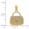 Black Bow Jewelry 14k Yellow Gold & White Rhodium Reversible Heart Handbag Pendant - 4 of 4