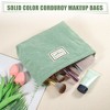 Unique Bargains Corduroy Zipper Makeup Bags and Organizers 1 Pc - 2 of 4