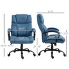 NicBex Large Adjustable Height Ergonomic High-Back Office Chairs with Universal Wheels for Work Study,Blue - 3 of 4