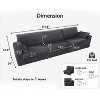 Vipbear Beige Extra Large Modular Sectional Sofa,Comfy Corduroy Modern Oversized 4-Seat Sectional Couch with Deep Seat,Tool-Free Assembly - 2 of 4