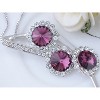 Anna-Kaci Women's Triple Teardrop Crystal Pendant Necklace, Sparkling and Elegant Design with Adjustable Chain for Special Occasions - Teardrop - 3 of 4
