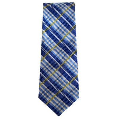 Men's Plaid 3.5 Inch Wide And 62 Inch X-Long Woven Neckties