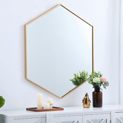 Contemporary Rectangular Wood and Silver Mirror