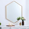 Elegant Lighting Metal frame hexagon mirror 38 inch in Brass - 3 of 4