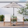 EROMMY Acacia Wood Loveseat With Table, 3 Pieces Patio Furniture Set, Outdoor Patio Loveseat With Coffee Table - 3 of 4