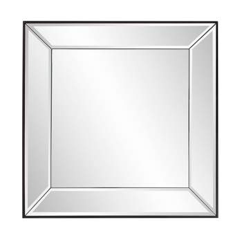 Howard Elliott Modern Square Decorative Vogue Wall Mirror Silver