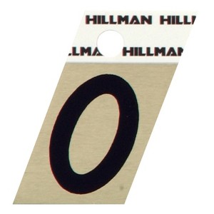 Hillman 1.5 in. Reflective Black Vinyl Self-Adhesive Letter O 1 pc (Case of 6) - 1 of 1
