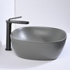 Aquaterior Bathroom Above Counter Ceramic Vessel Sink with Bathroom Single Handle Faucet Combo Gray - 3 of 4