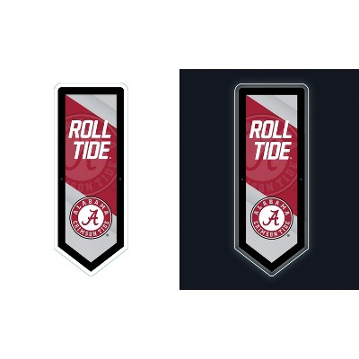 Evergreen Ultra-Thin Glazelight LED Wall Decor, Pennant, University of Alabama- 9 x 23 Inches Made In USA