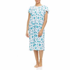 Ezi Women's Cotton-Rich Short Sleeve Darling Nightgown - Mint, 2X Large - 1 of 1