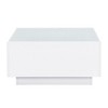 NicBex Modern 27.5" Square Coffee Table with LED Strip Lights and Tempered Glass Top for Living Room - 3 of 4