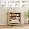 Jojoka 3-Drawer Boho Dresser with Rattan Accents & Curved Legs – Compact Storage Cabinet for Bedroom, Living Room, Entryway, Nursery - 4 of 4