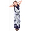 LA LEELA Women's Long Vacation Beachwear Pareo Swimsuit Bathingsuit Swimwear Sarong Wrap Cover up Wraps One Size Blue, Sun - 2 of 4