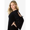 Roaman's Women's Plus Size Cold Shoulder Fit-And-Flare Dress - 4 of 4