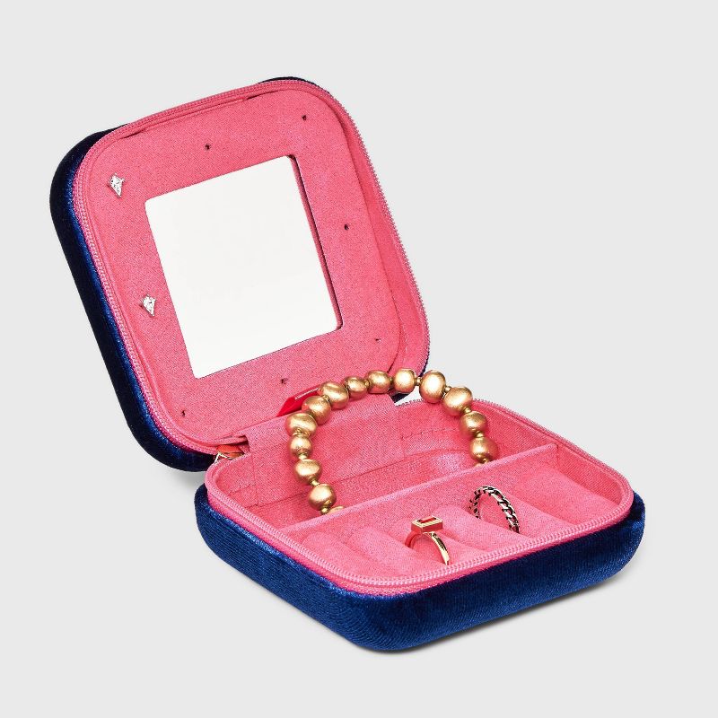 Square Case Mirror Rounded Corners Jewelry Box - A New Day™, 3 of 5