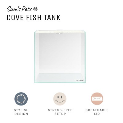Cove 11 Gallon Clear Glass Fish Tank with Removable Lid