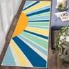 Area Rug for Living Room Machine Washable Modern Sun Rug - 2 of 4