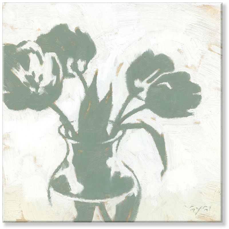Sullivans Darren Gygi Tulip Silhouette Giclee Wall Art, Gallery Wrapped, Handcrafted in USA, Wall Art, Wall Decor, Home Décor, Handed Painted, 1 of 4