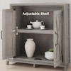 5-Shelf Bookcase with Storage Cabinet, Rustic Farmhouse Wooden Bookshelf with Doors, Freestanding 5-Tier Display Cabinet for Living Room, Bedroom - 3 of 4