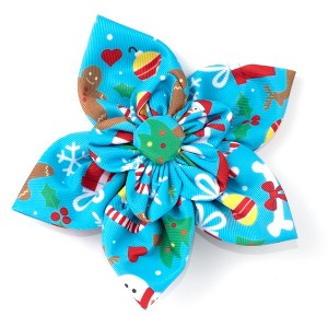 The Worthy Dog Winter Wonderland Flower Adjustable Collar Attachment Accessory - 1 of 1