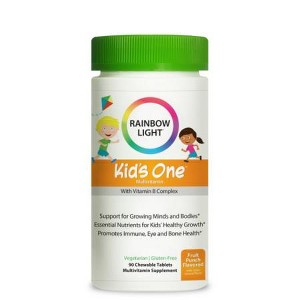 Rainbow Light Kids One Multivitamin With Vitamin B Complex | 90 Chewable Tablets | Fruit Punch - 1 of 1