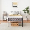 Metal Bed Frame with Headborad & Footboard, Sturdy Metal Platform Bed Frame with Iron-Art Sweet Heart, No Box Spring Needed, Under Bed Storage - 3 of 4