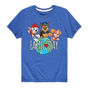 Boys' - Paw Patrol - Earth Day Globe Short Sleeve Graphic T-Shirt - 1 of 4