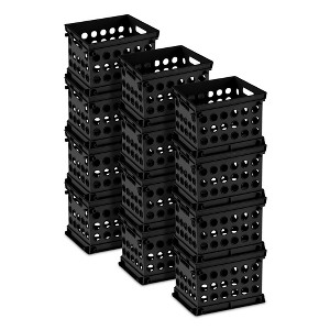 Sterilite Convenient Miniature Square Small Multi Functional Storage Solution Organizing Crate for Bedrooms, Offices, and Dorms - 1 of 4