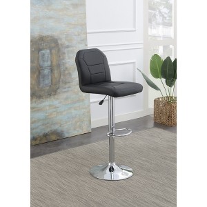 SKRAN Contemporary Padded Seat Counter Height Barstool, Set of 2 Adjustable Bar Stool Chair Chrome Base, Home Bar Furniture - 1 of 4