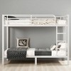 Twin XL Over Twin XL Metal Bunk Bed Frame with Guardrails and Under-Bed Storage, Space-Saving Noise-Free Bed ,kids bed - 2 of 4