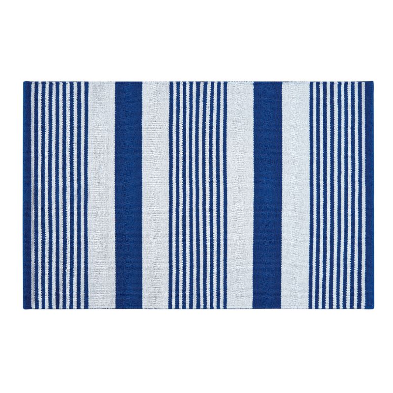 C&F Home 2'0" x 5'0" Blue & White July Fourth Woven Rug, 1 of 6