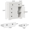 Storage Cabinet with 2 Doors and 4 Drawers, Kitchen Pantry, Floor Cupboard - 2 of 4