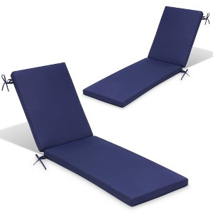Crestlive Products Patio Outdoor Chaise Lounge Cushion Beige 2 PC - 1 of 4