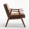 FONTOI Living Room Accent Upholstery Oversized Arm Chairs Classic Mid-Century Modern Comfy Single Sofa Chair, Brown 30.31"* 26.37"*31.88" - 4 of 4