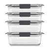 Rubbermaid 8pc Brilliance Glass Food Storage Containers, Set of 4 Food Containers with Lids - image 2 of 4