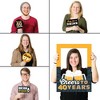 Big Dot of Happiness Cheers and Beers to 40 Years - 40th Birthday Party Selfie Photo Booth Picture Frame and Props - Printed on Sturdy Material - 2 of 4