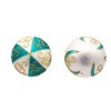 Kurt Adler 80MM Gold, Dark Teal and White Embellished Ball Ornaments, 6 Piece Set - 4 of 4